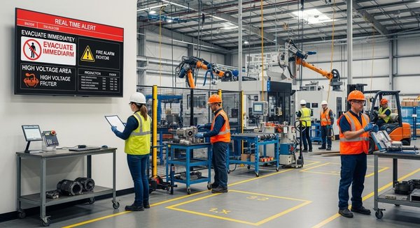 How do Real-Time Site Alerts Digital Signage Enhance Workplace Safety?